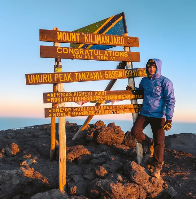 carlos Rodriguez at Kilimanjaro summit