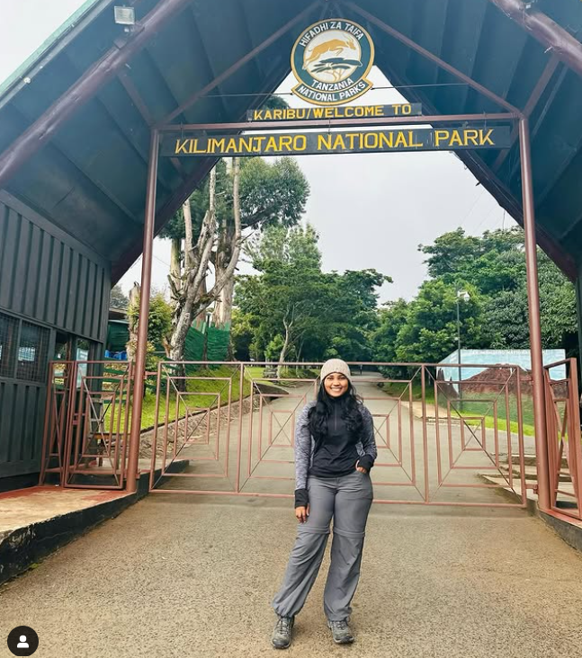 Sarah Johnson at Kilimanjaro summit